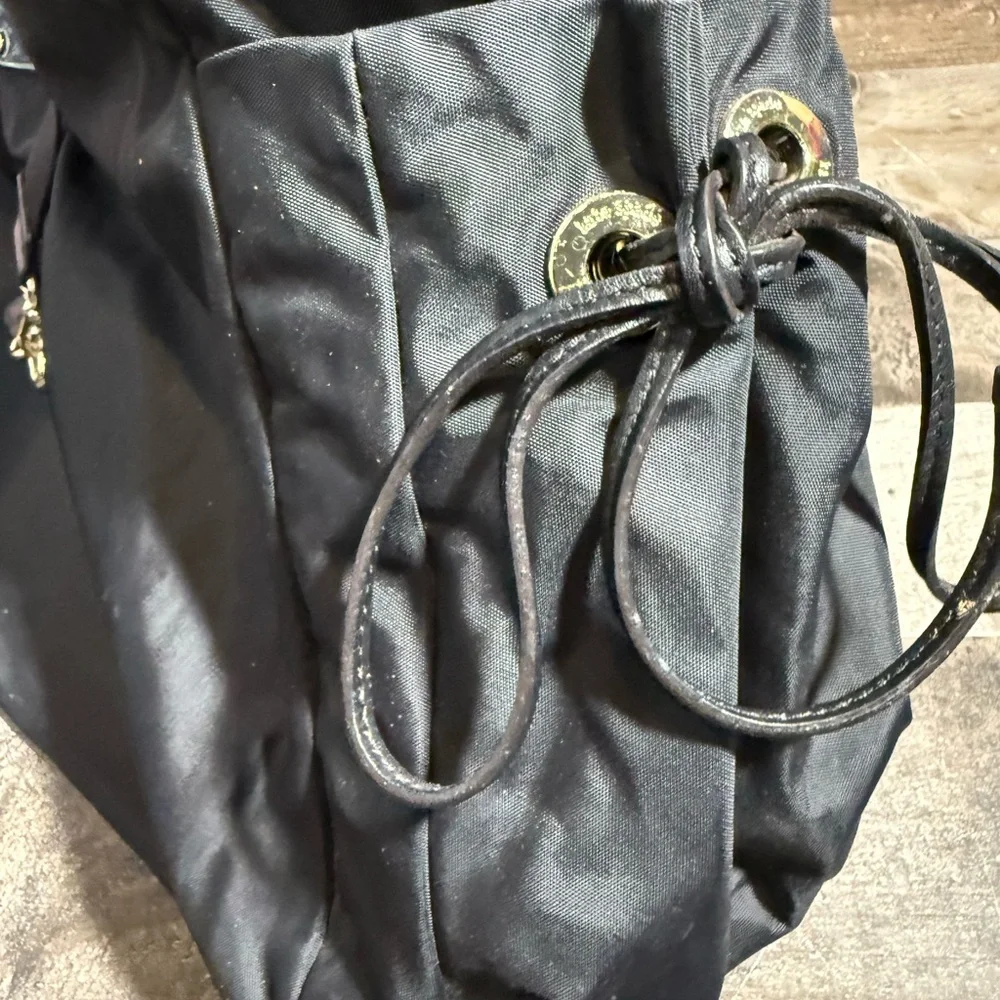 Kate Spade New York‎ Stevie Black Nylon Diaper Bag Tote Polka Dot Lining